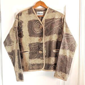 Beluva Boho Print Textured 100% Cotton Jacket